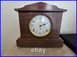 Antique Seth Thomas No 89 8 Day Mantel Clock Time Strike Working with Key