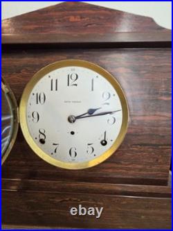 Antique Seth Thomas No 89 8 Day Mantel Clock Time Strike Working with Key