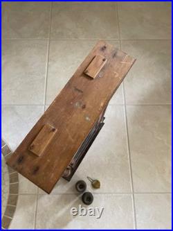 Antique Seth Thomas O. G. Weights Driven Column Clock 30-Hour, Time/Strike