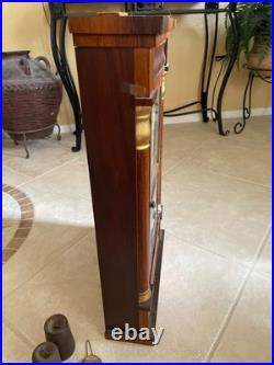Antique Seth Thomas O. G. Weights Driven Column Clock 30-Hour, Time/Strike