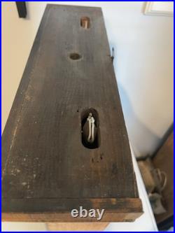 Antique Seth Thomas O. G. Weights Driven Column Clock 30-Hour, Time/Strike