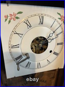 Antique Seth Thomas O. G. Weights Driven Column Clock 30-Hour, Time/Strike