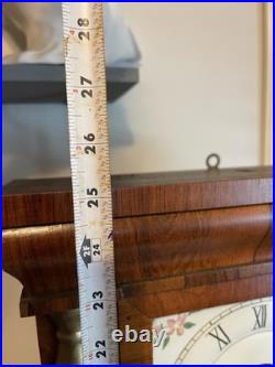 Antique Seth Thomas O. G. Weights Driven Column Clock 30-Hour, Time/Strike
