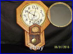 Antique Seth Thomas Oak Case Wall Clock- Works