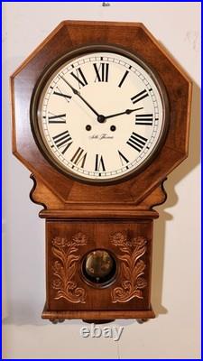Antique Seth Thomas Octagon Wall Clock Bim Bam Chime Brand New Hermle Mvmt