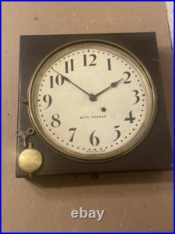 Antique Seth Thomas Office No. 1 Mahogany Wall Clock C. 1921 Square Gallery
