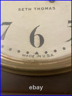 Antique Seth Thomas Office No. 1 Mahogany Wall Clock C. 1921 Square Gallery