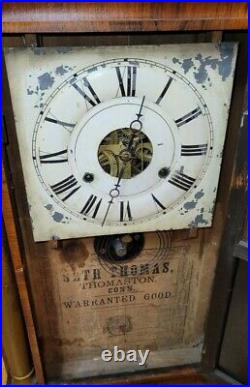 Antique Seth Thomas Ogee Mantel Clock Weight Driven Parts/ Repair