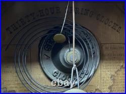 Antique Seth Thomas Ogee Mantel Clock Working Strike Reverse Bird Glass Key USA