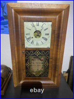 Antique Seth Thomas Ogee Shelf Clock Brass 30 Hour Plymouth Hollow Conn. C. 1845