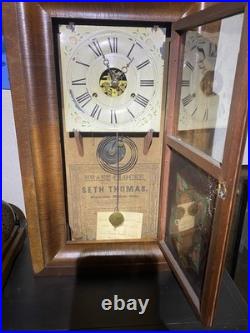 Antique Seth Thomas Ogee Shelf Clock Brass 30 Hour Plymouth Hollow Conn. C. 1845