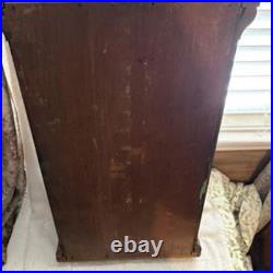 Antique Seth Thomas Ogee Shelf Clock Reverse Painted Tablet Burl Columns As Is