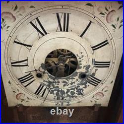 Antique Seth Thomas Ogee Shelf Clock Reverse Painted Tablet Burl Columns As Is