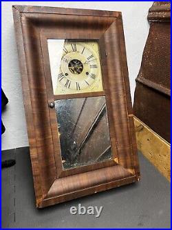 Antique Seth Thomas Ogee Wall Clock, Plymouth Hollow, Conn, Mirror
