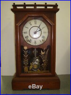Antique Seth Thomas'Omaha' Mantle Clock. 8 Day. Strikes Hour and Half Hour