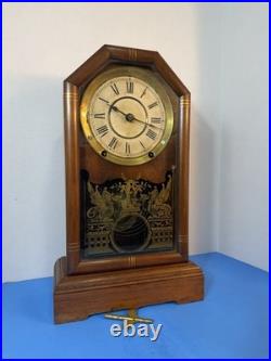 Antique Seth Thomas Omaha mantel clock, produced in the late 19th century