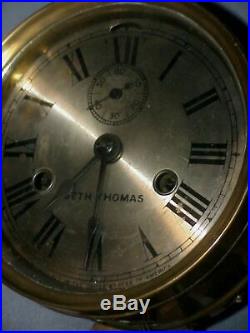 Antique Seth Thomas Outside Ships Bell Clock