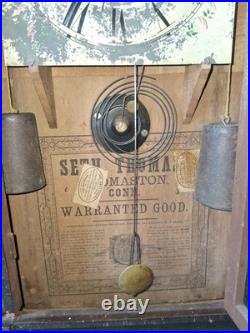 Antique Seth Thomas Parlor Clock for Parts or Repair Vintage Rare Old