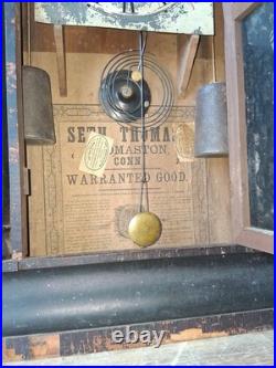 Antique Seth Thomas Parlor Clock for Parts or Repair Vintage Rare Old