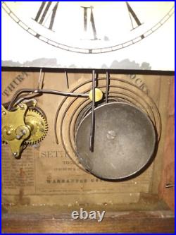 Antique Seth Thomas Parlor Kitchen Mantle Chime Clock With Alarm Works