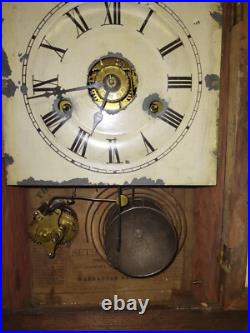 Antique Seth Thomas Parlor Kitchen Mantle Chime Clock With Alarm Works