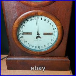 Antique Seth Thomas Patent 1876 Double Dial Office Clock Clean Condition + Key