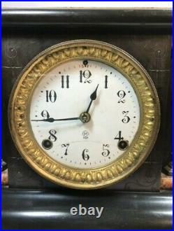 Antique Seth Thomas = Pendulum Chimes Clock = Adamantine Mantle Clock 1880