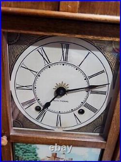 Antique Seth Thomas Pillar and Scroll Mantle Clock, Mount Vernon Working