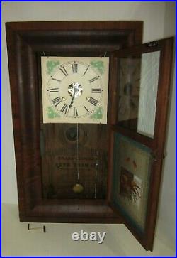 Antique Seth Thomas Plymouth Hollow, Conn, USA Weights Driven Ogee Clock 30-Hour