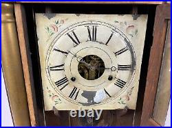 Antique Seth Thomas Plymouth Pre 1865 OGEE Connecticut Mechanical Wall Clock