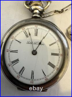 Antique Seth Thomas Pocket Watch Grade 35 7J Lever Set Runs 48g with Chain