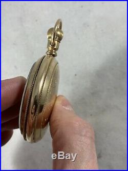 Antique Seth Thomas Pocket Watch Running Lever Set Railroad Gold Filled RUNNING