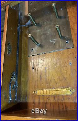 Antique Seth Thomas Program Master Wall Clock Key Wind Complete Running Cond