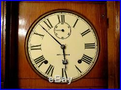 Antique Seth Thomas Queen Anne Oak Wall Clock