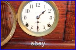 Antique Seth Thomas Red Adamantine 8 Day Mantle Clock Early 1900's RUNS