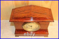 Antique Seth Thomas Red Adamantine 8 Day Mantle Clock Early 1900's RUNS