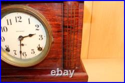 Antique Seth Thomas Red Adamantine 8 Day Mantle Clock Early 1900's RUNS