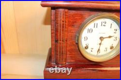 Antique Seth Thomas Red Adamantine 8 Day Mantle Clock Early 1900's RUNS