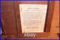 Antique Seth Thomas Red Adamantine 8 Day Mantle Clock Early 1900's RUNS