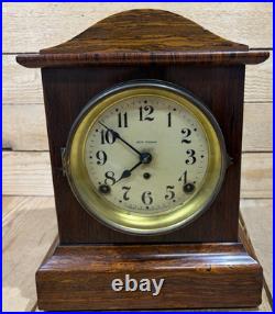 Antique Seth Thomas Red Adamantine 8 Day Mantle Clock Early 1900's Runs