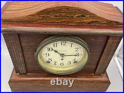 Antique Seth Thomas Red Adamantine 8 Day Mantle Clock /Works