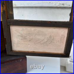 Antique Seth Thomas Reverse Painted Mantle Clock with Bird