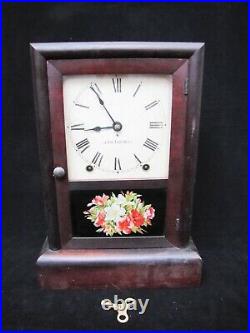 Antique Seth Thomas Reverse Print Mantel Clock