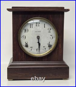 Antique Seth Thomas Rosewood Adamantine 8 Day Mantel Clock withKey Works