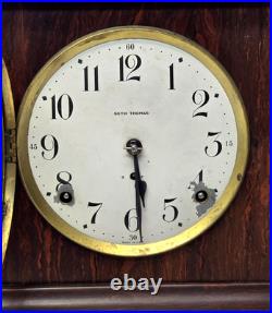 Antique Seth Thomas Rosewood Adamantine 8 Day Mantel Clock withKey Works