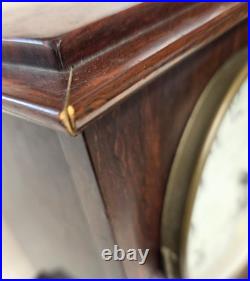 Antique Seth Thomas Rosewood Adamantine 8 Day Mantel Clock withKey Works