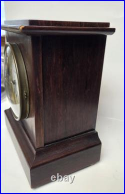 Antique Seth Thomas Rosewood Adamantine 8 Day Mantel Clock withKey Works