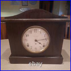 Antique Seth Thomas Rosewood Adamantine 8 Day Mantle Clock withKey Untested