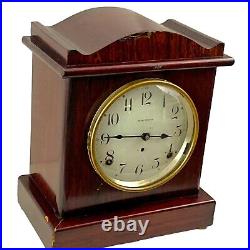 Antique Seth Thomas Rosewood Adamantine Mantle Clock 1916 Key Pendulum works