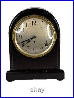 Antique Seth Thomas Round Top Mantle Clock Chime Beehive Fully Serviced